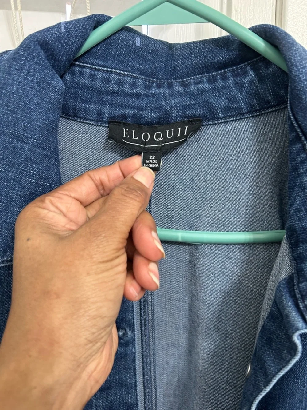 Eloquii Indigo Denim Jumpsuit - Picture 3 of 3